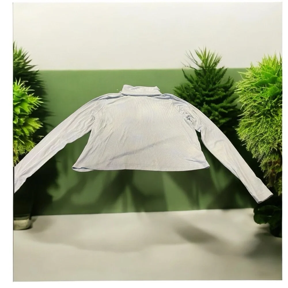 Light Blue Long Sleeve Turtleneck Top Old Navy - Picture 2 of 8